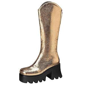 Womens Winter Thick Heel Back Zipper Fashion Boots