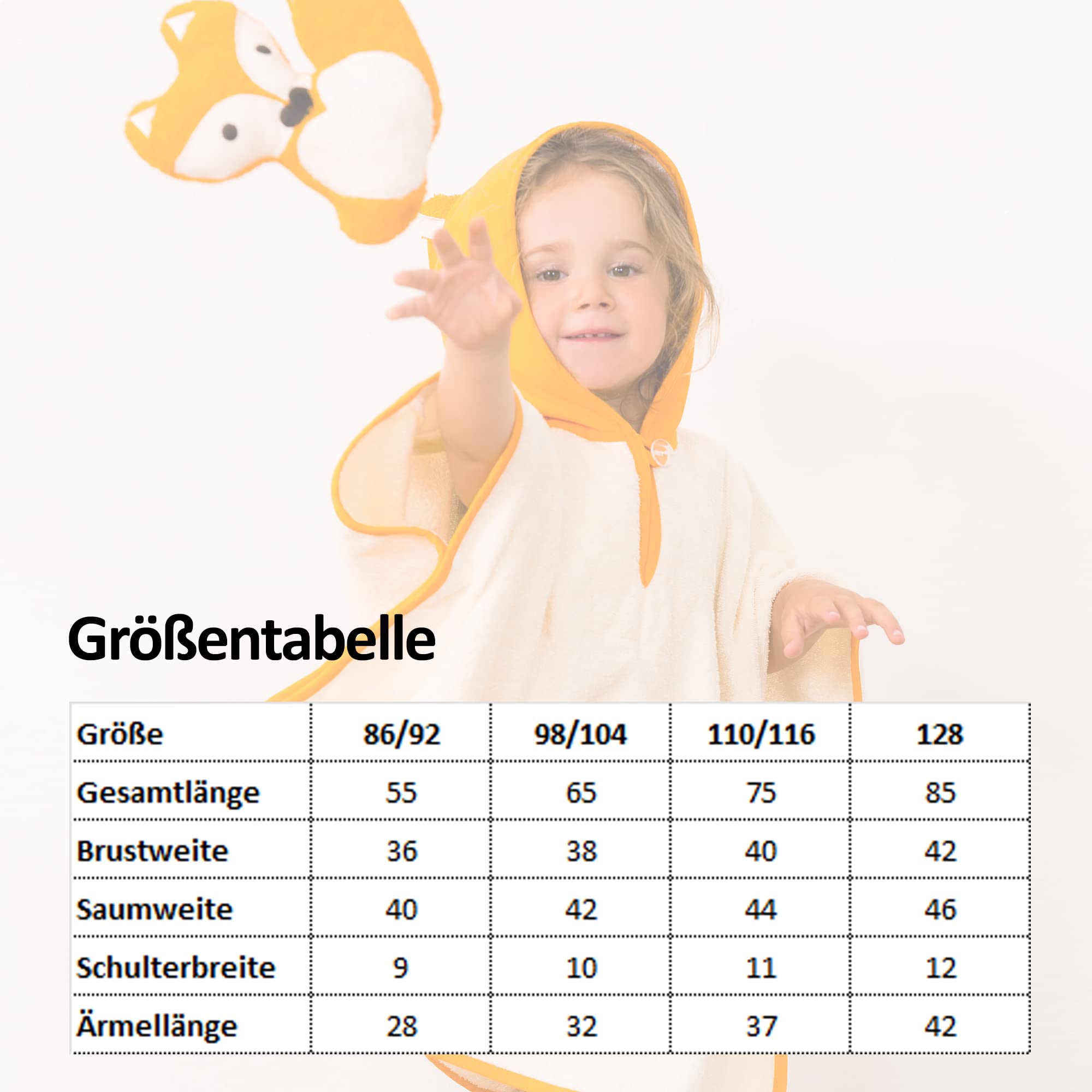 Smithy Kinderbademäntel Kinder Füchse los Natur 98/104