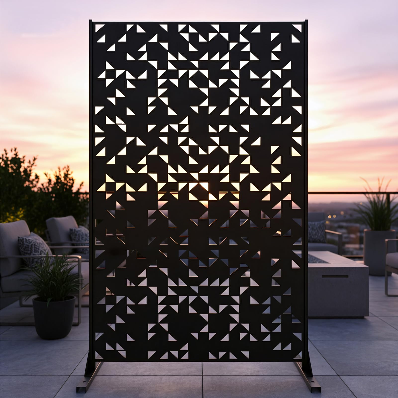 TALLYVER Metal Privacy Screen 6FT