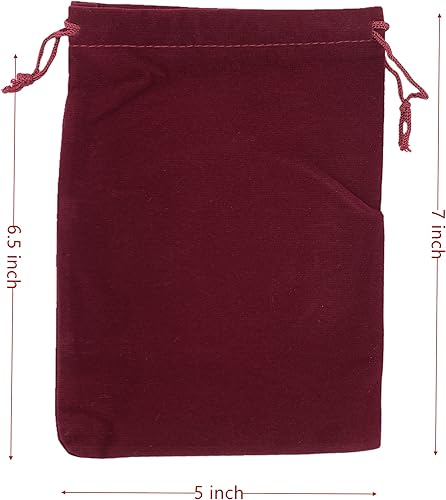 Miniatura 8 de Palmhomee Paquete de 24 bolsas de terciopelo con cordón de 5 x 7 pulgadas, bolsa de terciopelo para joyas, bodas y fiestas (negro)