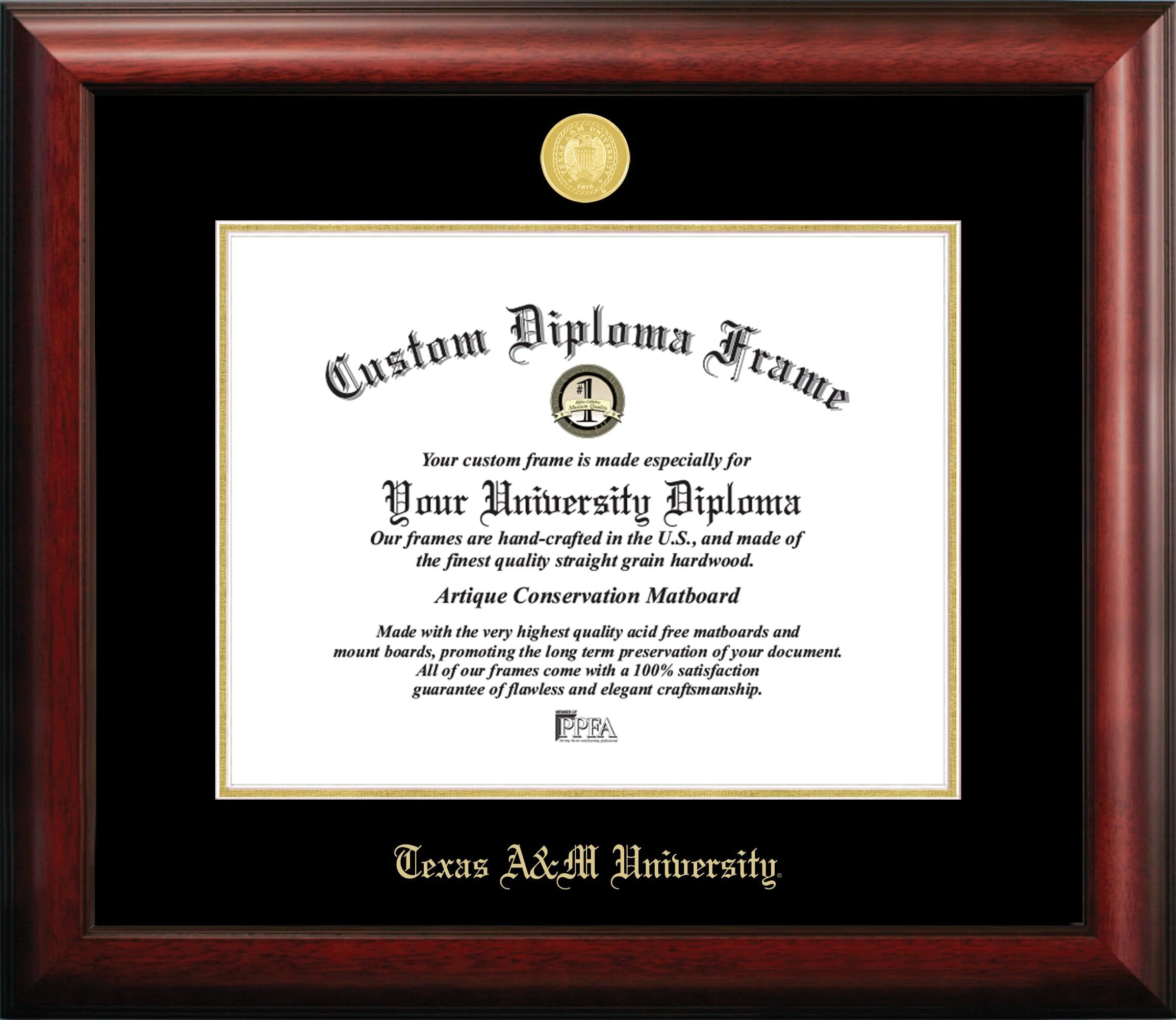 Campus Images Cornice Per Diploma Northeastern University Huskies 14x11 Legacy Black Cherry Gold - 2