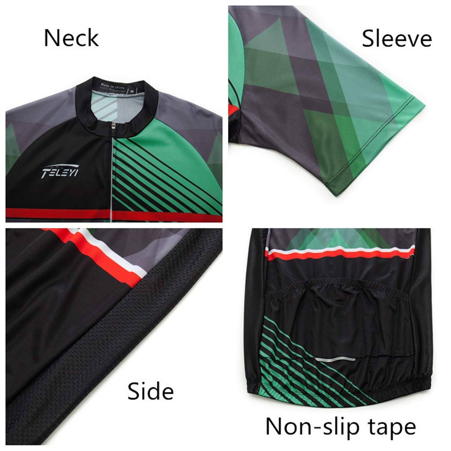 Męska koszulka kolarska zestaw koszulka rowerowa z krótkim rękawem topy odblaskowe, szybkoschnące + 5D wyściełane szorty S-3XL