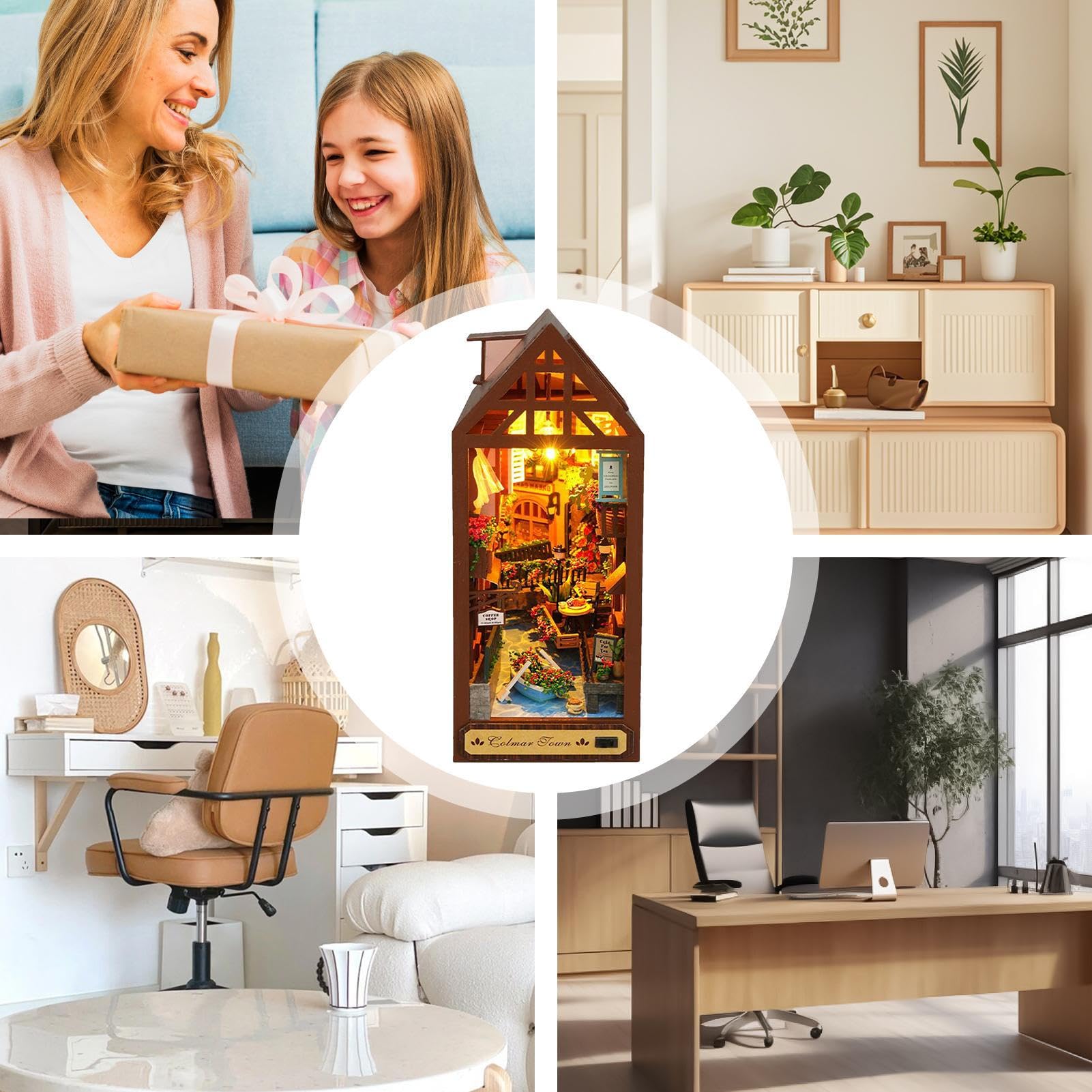 Kit De Rincones De Lectura para Adultos Puzzle Decorativo 3D de Madera para