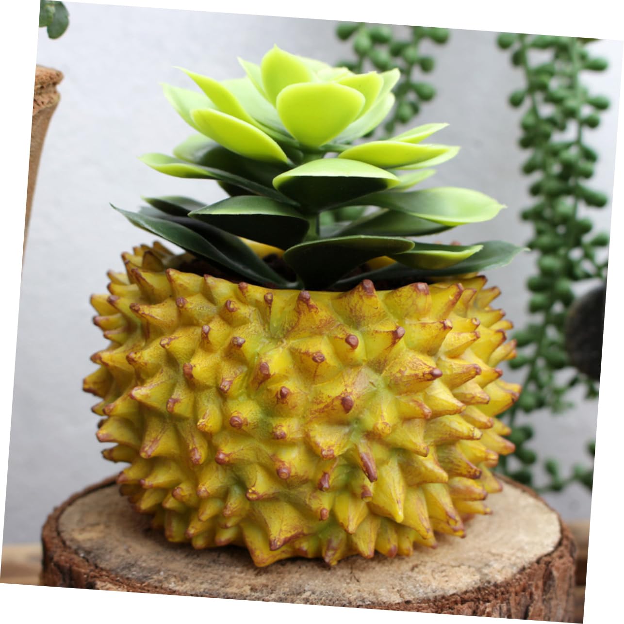 BESPORTBLE 3stücke Durian-Form Blumenvase Aus Harz Dekorativer Pflanzbehälter Für Trockenblumen Tischdeko Und Hochzeitsfeiern Stabil Und Pflegeleicht Modernes Design Für Kreative