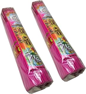 Chinese Joss Sticks Incense Sticks(340 Sticks),Traditional Guanyin Incense Bamboo Stick Incense for Buddha-worship Ancestor Worship Home Temple,Two red