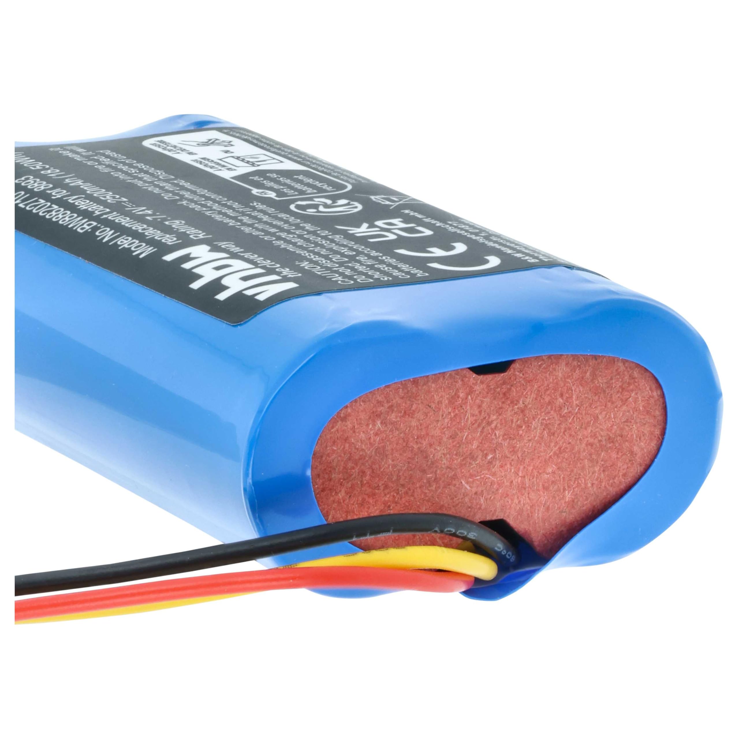 vhbw Akku Ersatz für Gardena 08894-00, 08894-00.640.00, 08894-00.641.00, BF14405 für Elektrowerkzeug (2500 mAh, Li-Ion, 7,4 V)