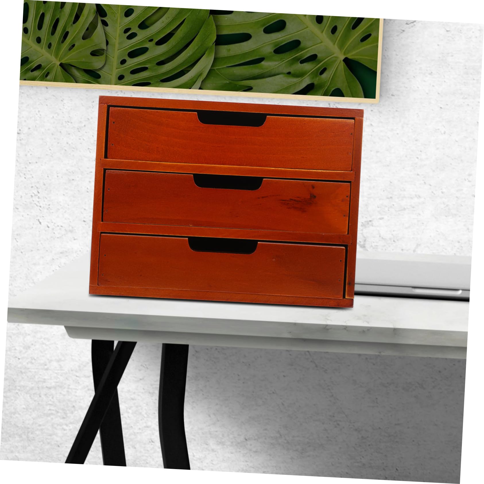 Organizador De Escritorio 3 Capas Cajón De Almacenamiento De Madera Organizador De Papelería Multifuncional