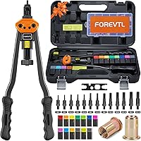 Vista 1 de Kit de herramienta de tuerca de remache FOREVTL, kit de herramienta de remache de 40.6 cm con 13 mandriles métricos y SAE, herramienta manual