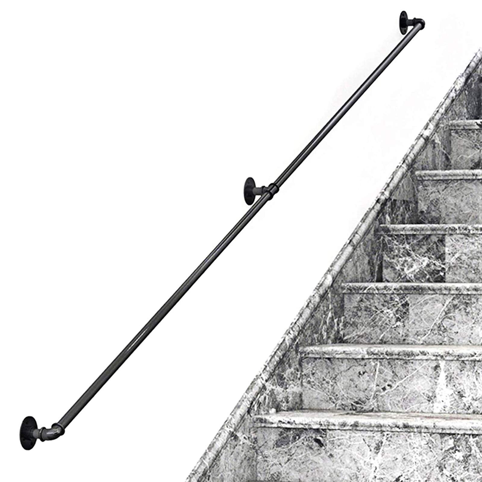 Kit de barre d'appui d'escalier CHEWYNP en fer forgé pour intérieur chic