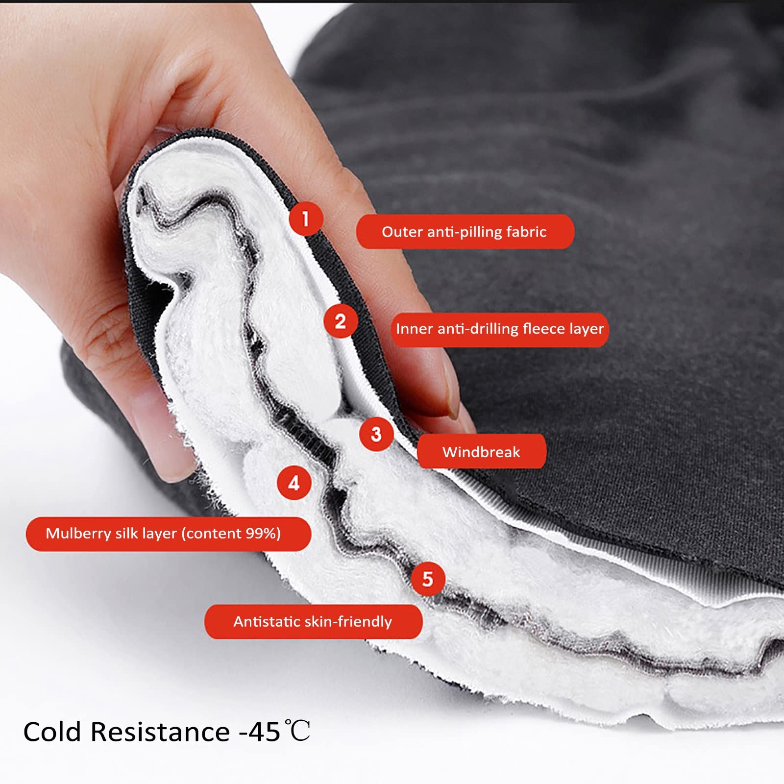 G&F Hombres Pantalones Térmicos Capa Interior Medias Calientes Calzoncillos Largos Pantalones Invierno (Color : Black, Size : 4XL)