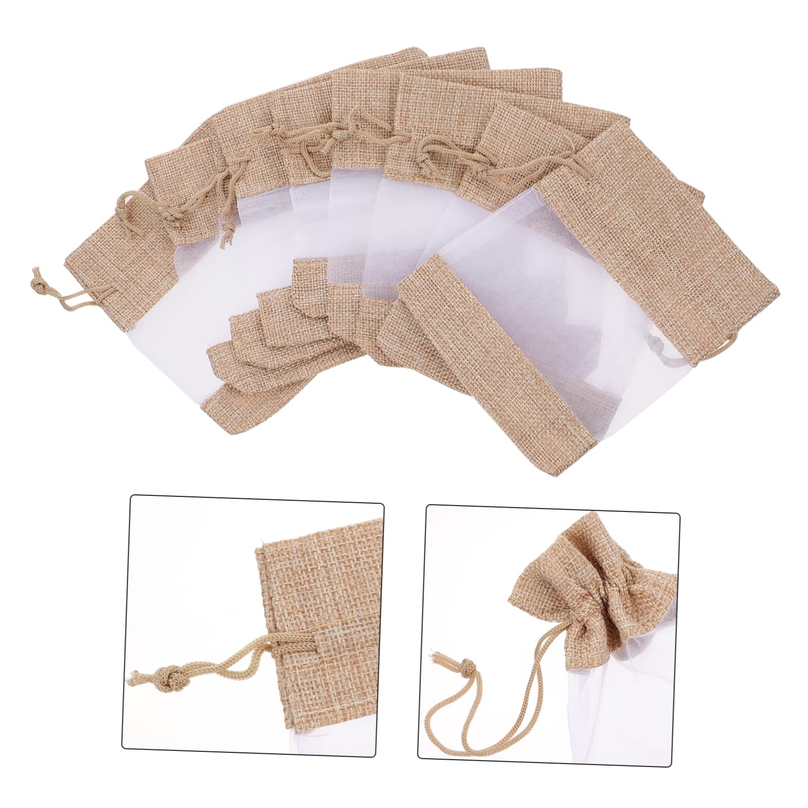 VALICLUD 3 ensembles Pochettes Moyennes En Toile De Jute Avec Cordon De Serrage Sachets En Toile De Jute De Fête De Noël Pour Les À Bonbons 10 pièces * 3