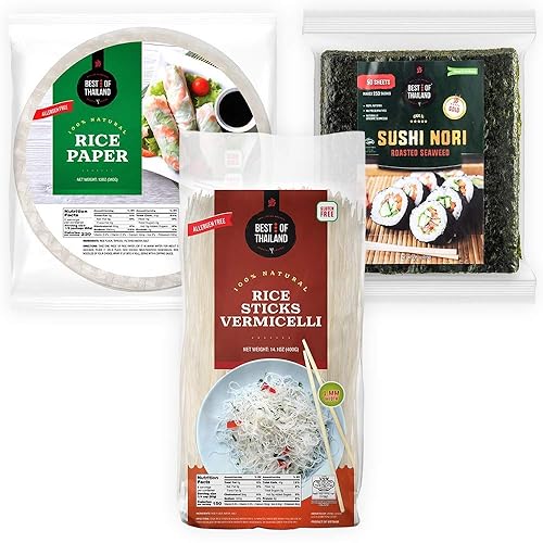 Best of Thailand Paquete de sushi definitivo Ideal para salteados tradicionales, sopas, sushi y rollos de primavera