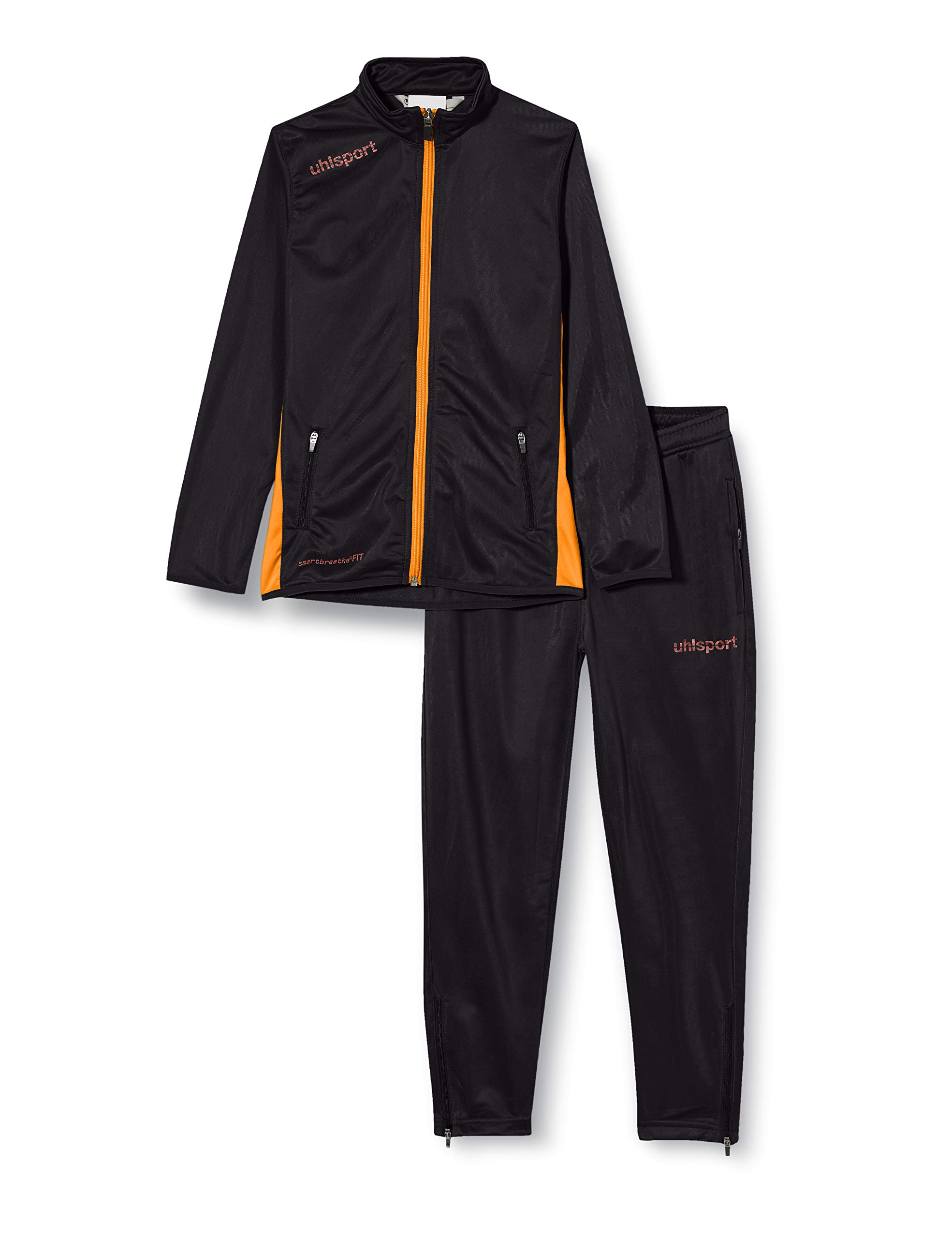 Uhlsport UHLSH Men Essential Classic Suit Men's Track Suit - black/fluo orange, S