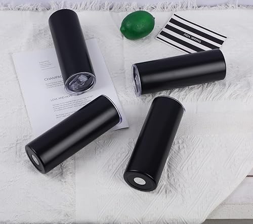 Miniatura 5 de Paquete de 24 vasos rectos y delgados de 20 onzas, juego de vasos delgados de acero inoxidable en caja de regalo individual a granel, vasos delgados