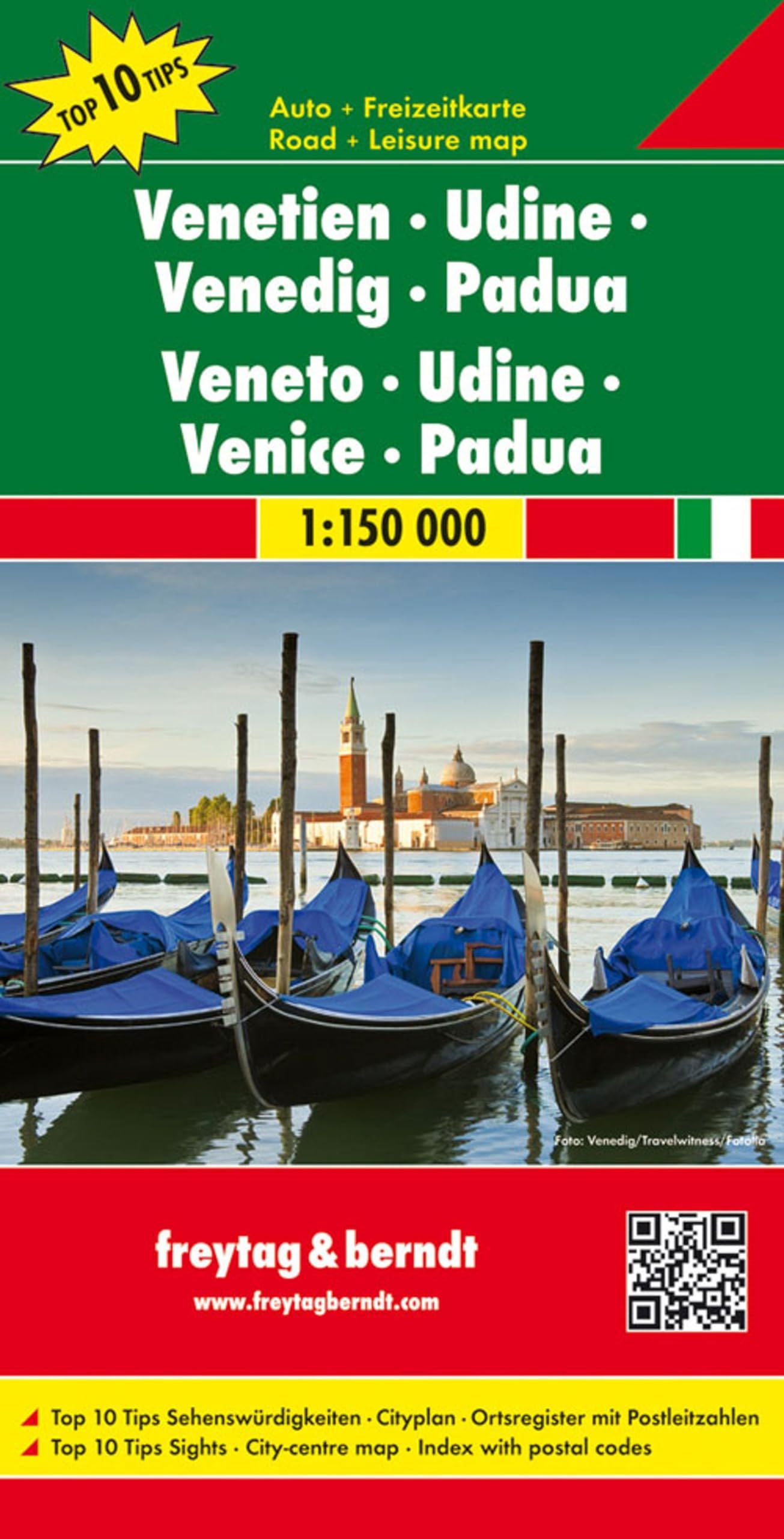 Venice - Padua T10 f&b (+r): Toeristische wegenkaart 1:150 000