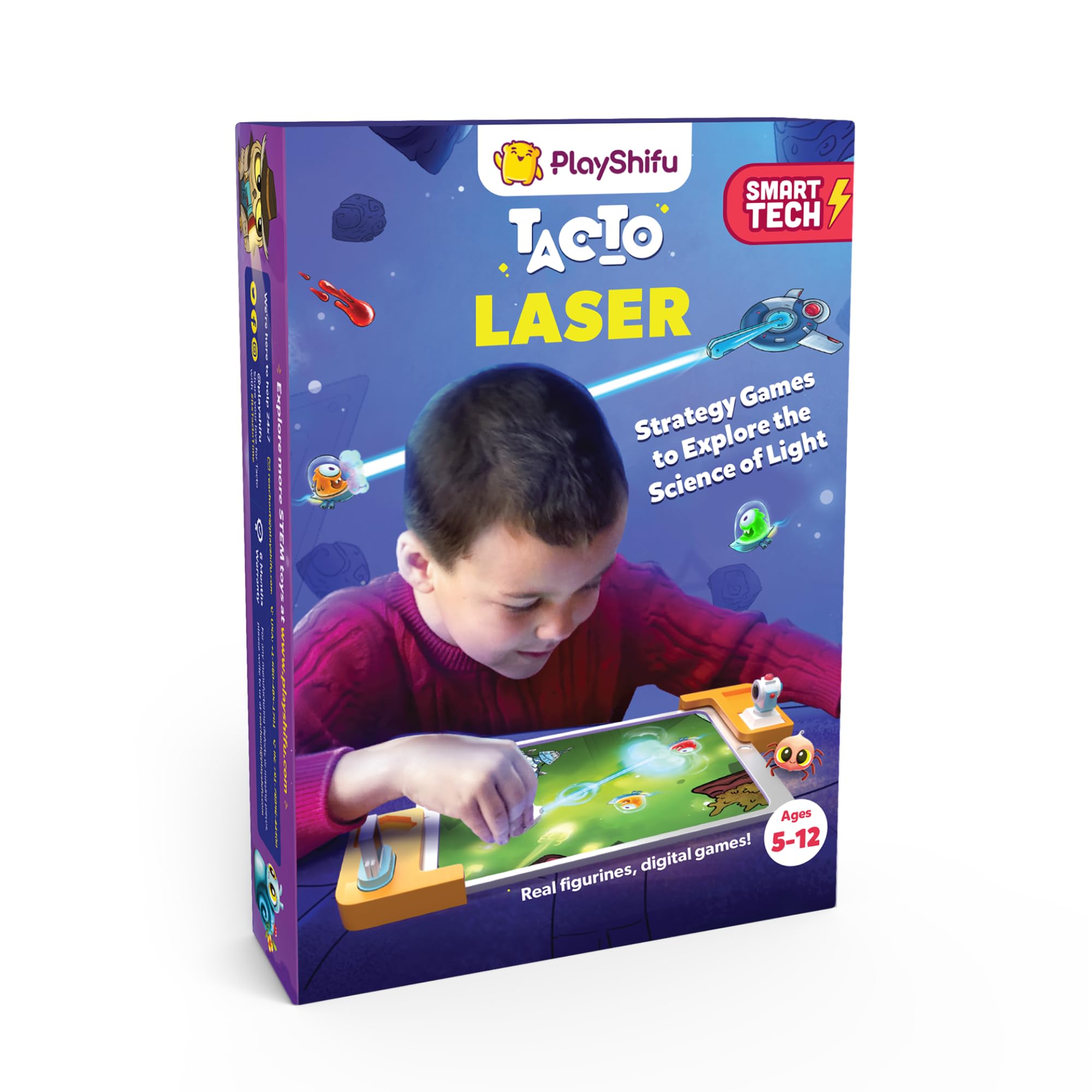 Shifu Tacto Laser - AR-Powered STEM Toy for Kids Age (4-10 Years) - Master The Physics of Light, Boost Critical Thinking Skills with Interactive Puzzles - Ideal Birthday Gift for Boys and Girls