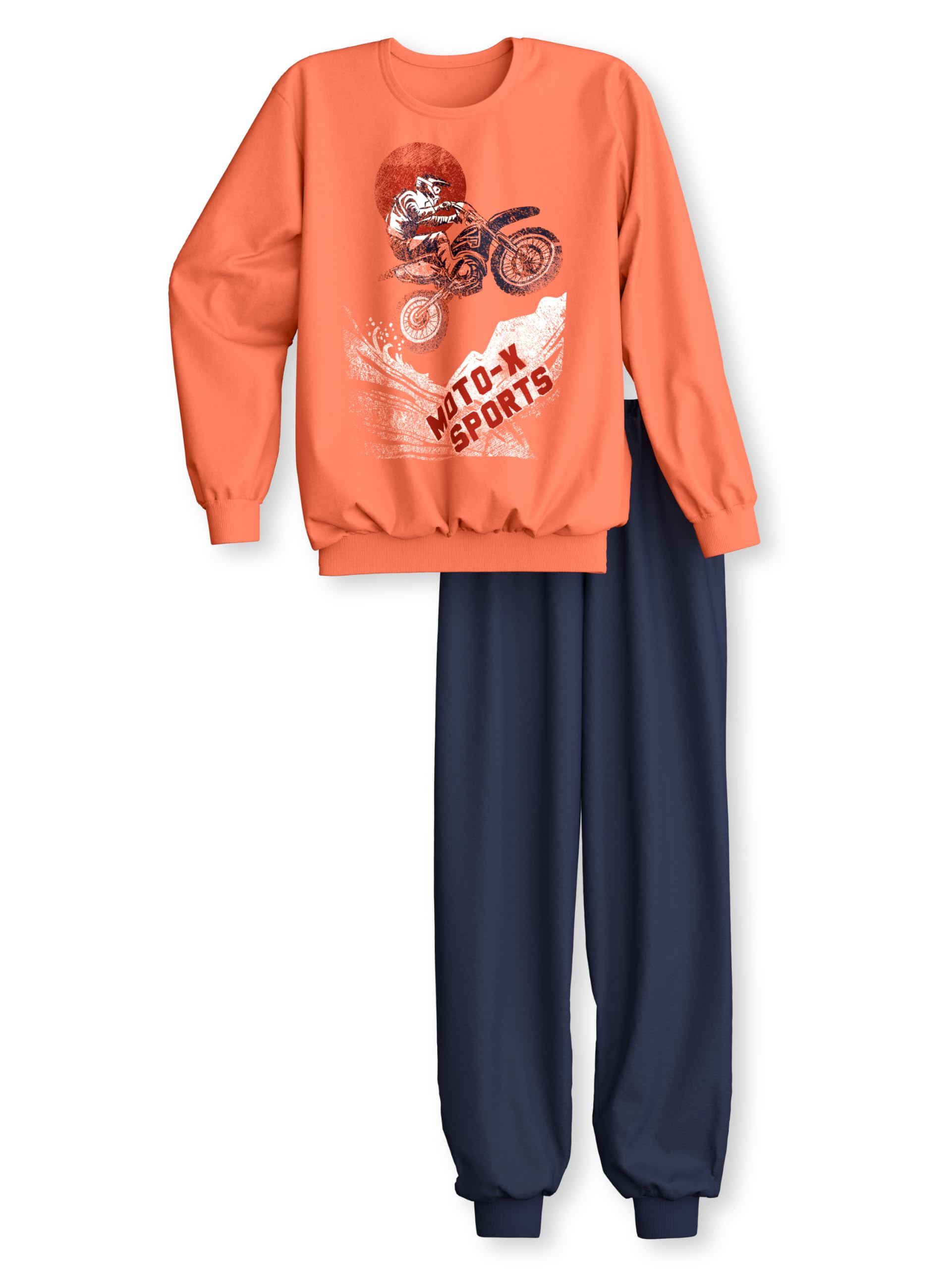 CALIDA Kids Bündchen-Pyjama Kinder | Schlafanzug aus Baumwolle, atmungsaktiv, pflegeleicht, mit weichen Bündchen