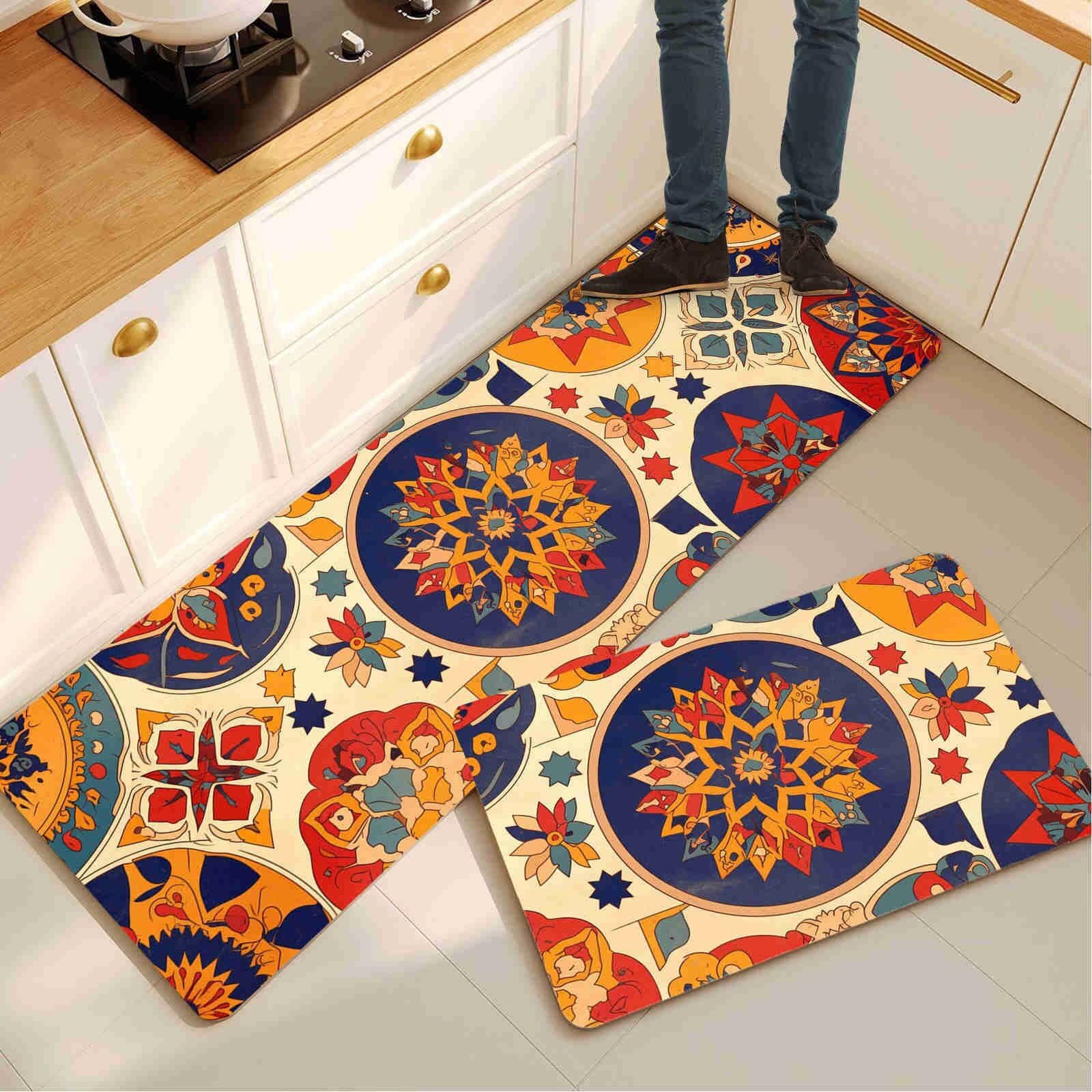 Tapis de cuisine antidérapant lavable et séchage rapide lot de 2