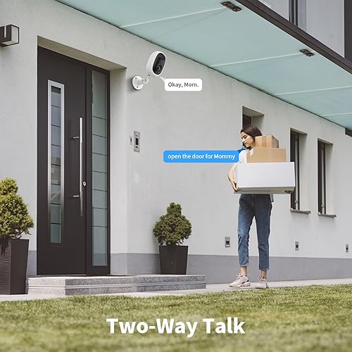 Miniatura 5 de Cámaras de seguridad inalámbricas para exteriores 2K, cámara interior alimentada por bateríacámaras WiFi 2.4G para seguridad del hogar con detección