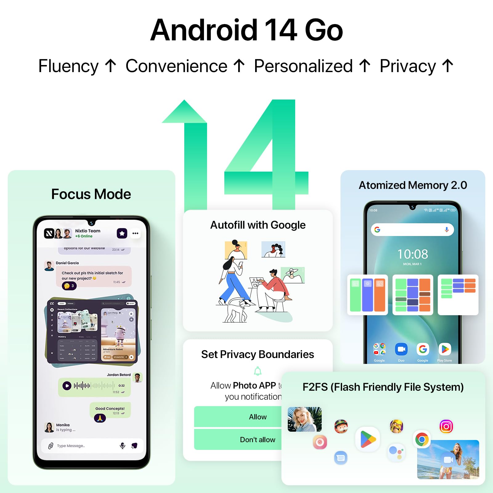 UMIDIGI G9X Cellulari Android 14, 6.75" HD+90Hz Telefono Sbloccato, 8GB+64GB/2TB TF, Fotocamera AI da 13MP, 5000mAh, Telefono Dual Sim-Free, Smartphone 4G/Face ID/Impronta Digitale/GPS/OTG