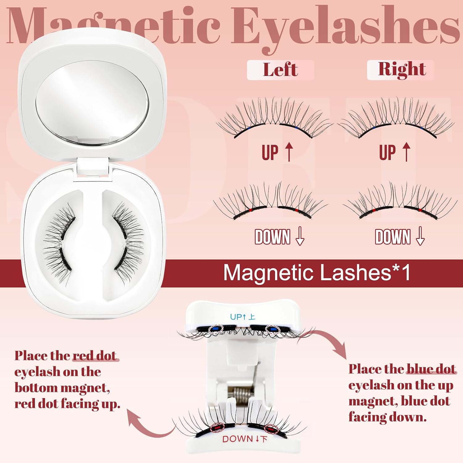 Higu clace Magnetic-Eyelashes, Soft Magnetic Eyelashes with Applicator No Glue Needed Natural Look magnet eyelashes Comfortable for Makeup (GD-Soft-RC-E) image 3