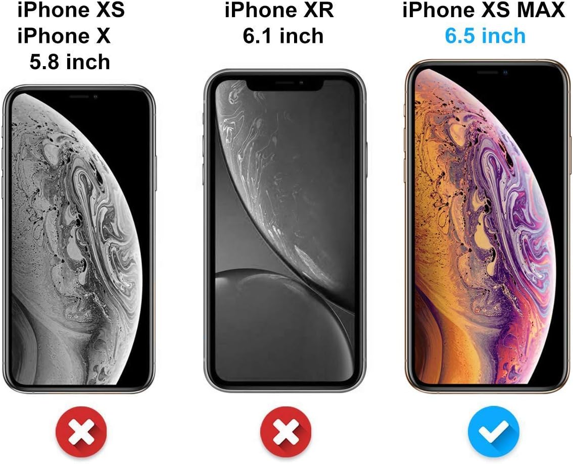 Suреr Dеаl Prоduсt iPhone Xs Max Wallet Case, Zttopo 2 in 1 Leather Zipper Detachable Magnetic 11 Card Slots Card Slots Money Pocket Clutch Cover with Free Screen Protector for 6.5 Inch iPhone Cases - (Blue-Green)