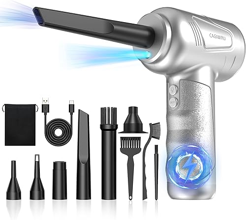 Plumero de aire comprimido 4.0, soplador de aire inalámbrico, plumero de aire eléctrico para limpieza de teclado y PC, kit de limpieza de aire,