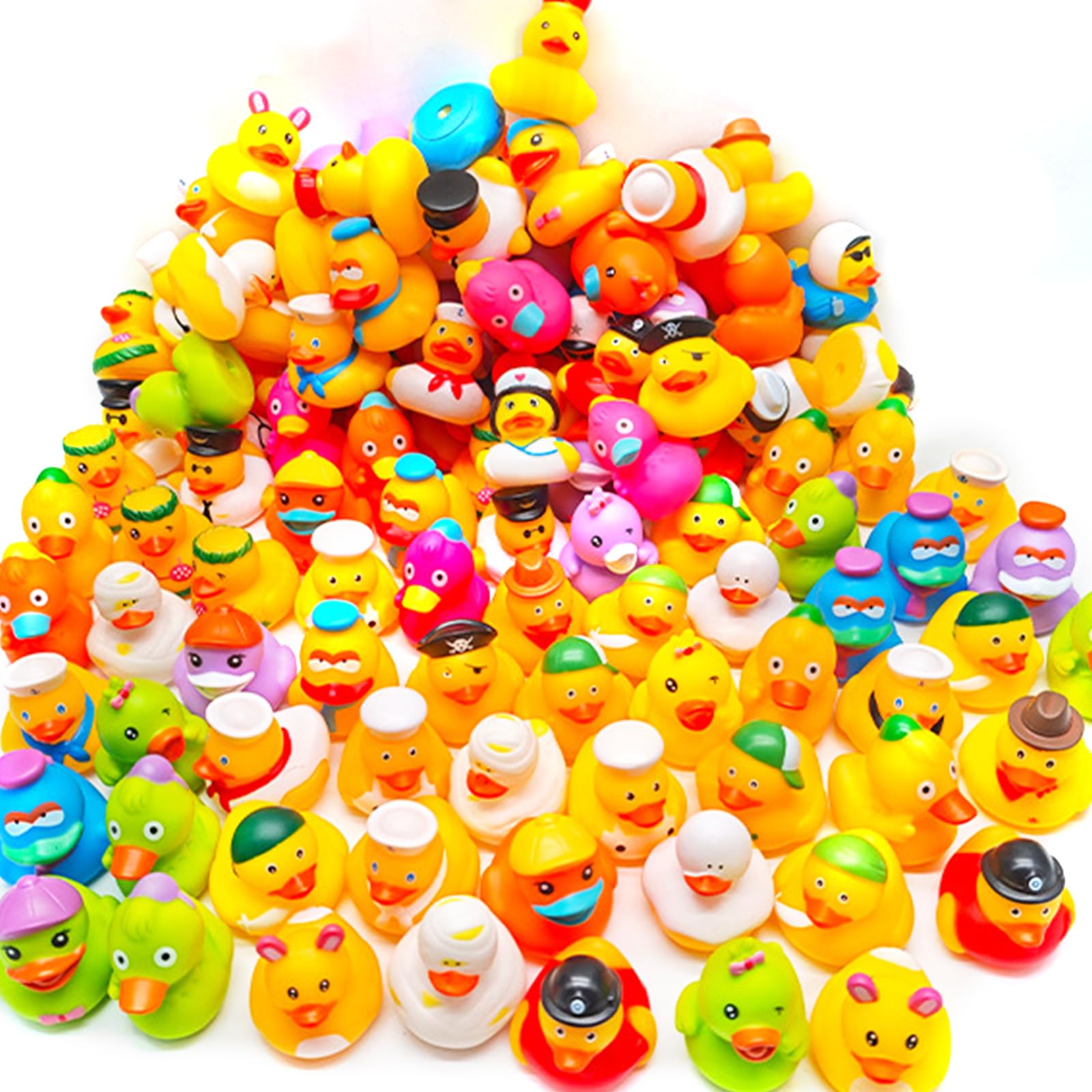20 Pcs Rubber Ducks, Assorted Plastic Ducks, Gifts Party Favors Bag Fillers