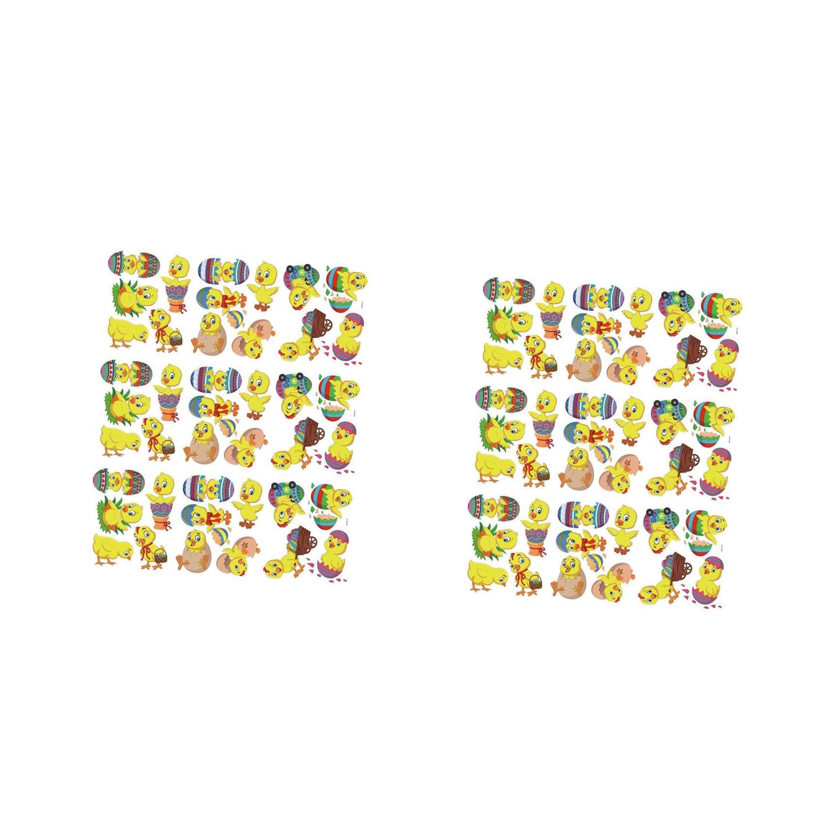 Autocollants muraux poules cartoons et stickers chambre bebe TOYANDONA pour Paques