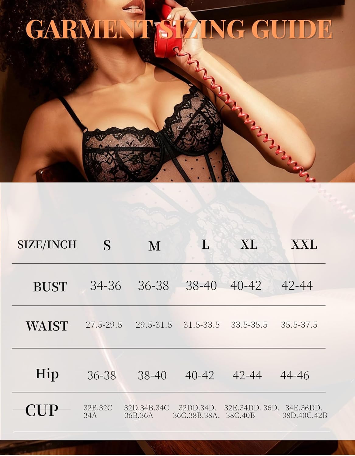 Avidlove Sexy Lingerie for Women Sheer Lace Bodysuit V Neck Polka Dot Teddy Lingerie - Image 6