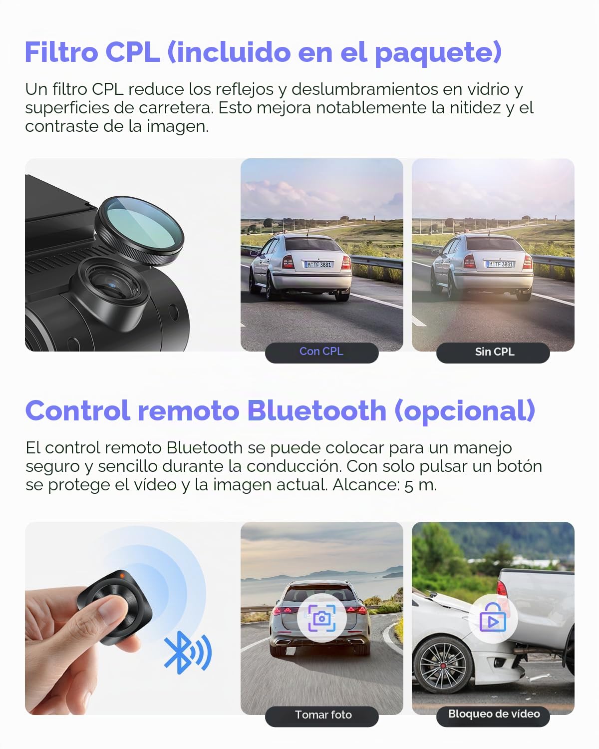VIOFO A229 Pro 1CH 4K STARVIS 2, HDR Dashcam frontal para coche, control de voz y 5GHz Wi-Fi WLAN cámara para coche, GPS ultra preciso con filtro CPL, Super visión nocturna 2.0, audio de voz