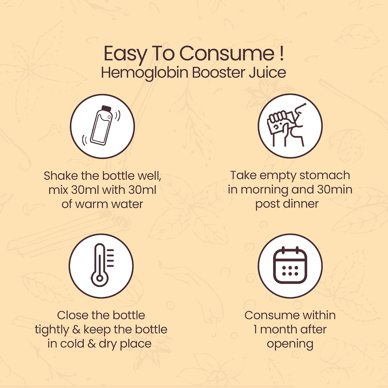 KRISHNA'S HERBAL & AYURVEDA Hemoglobin Booster Juice - 500 Ml (Pack of 2) Helps to Improve Your Haemoglobin Count Goodness Dev Daru, Kutki, Amla & 13 Other Super Herbs 500 ml (Pack of 2) Multicolour