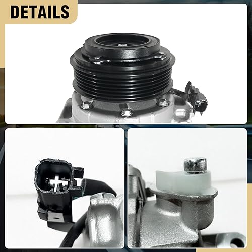 Miniatura 7 de Compresor de aire acondicionado AC para Ford Police Interceptor Utility 2013-2015, Ford Explorer 2011-2019, con embrague de AC, compresor de CA