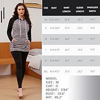 Vista 65 de GINKANA Sudadera con capucha para mujer, manga larga, lactancia materna, ropa casual