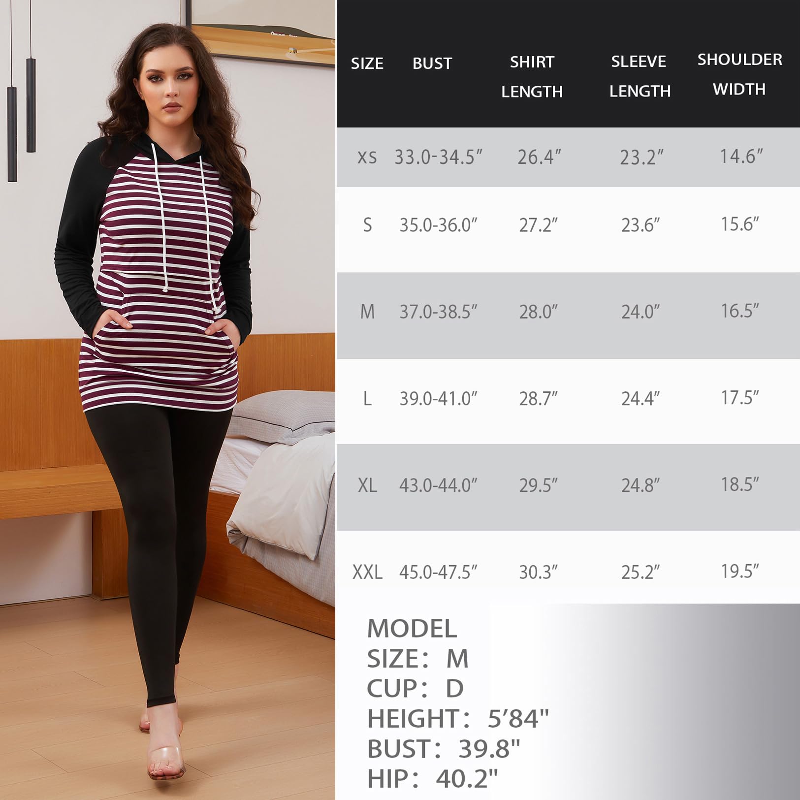 GINKANA Damen Still-Kapuzenpullover Langarm Umstands-Top Freizeitkleidung