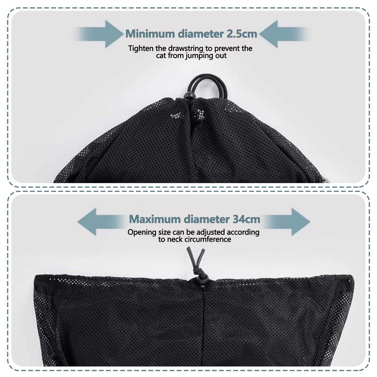 Galatée Hunderucksack, Von Fluggesellschaften Zugelassene Katzenrucksäcke Mit Innerer Sicherheitsleine, Super Belüftetes Design, Haustierrucksack Für Reisen, Wandern, Camping(Grau)