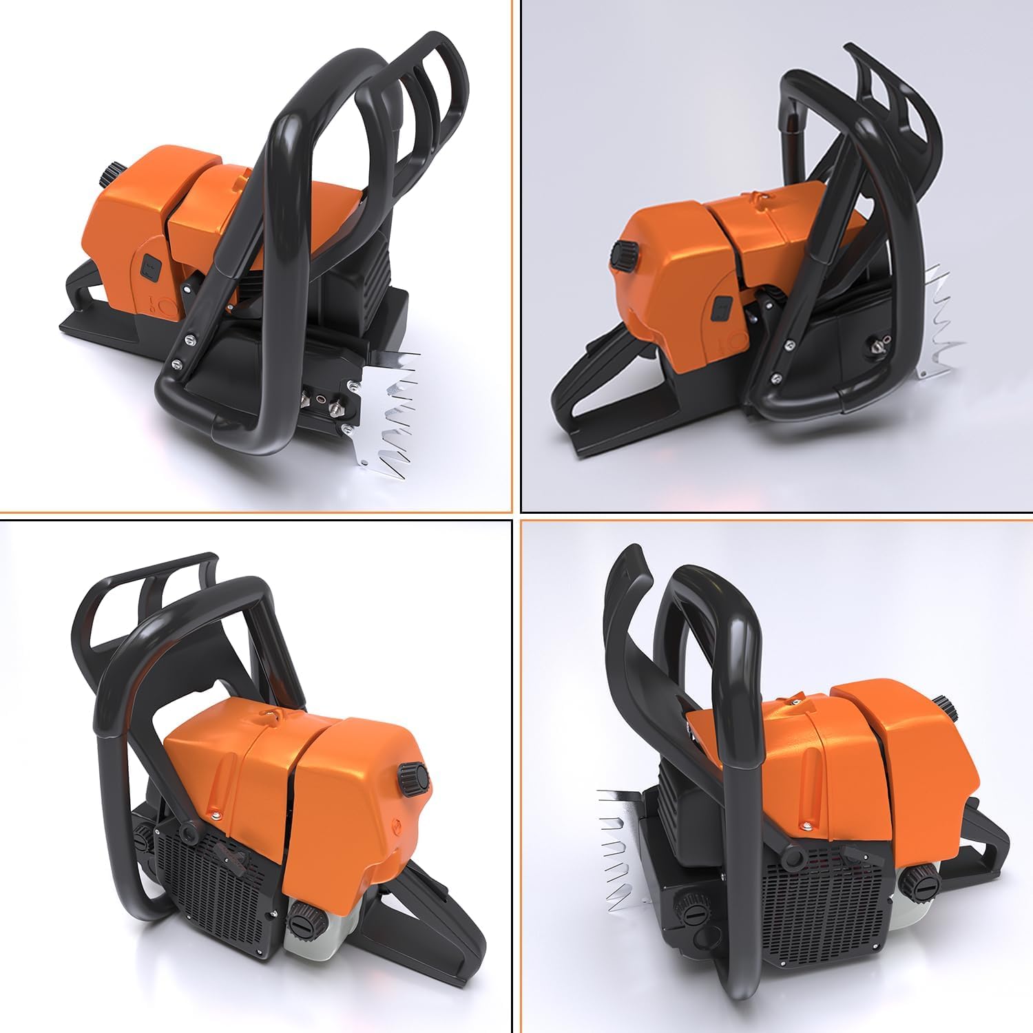 92cc G660 motosierras de gasolina, cabezal de transmisión, motosierra de gasolina, powerhead con arranque rápido y parada rápida de plástico, mango ergonómico, accesorios para motosierras