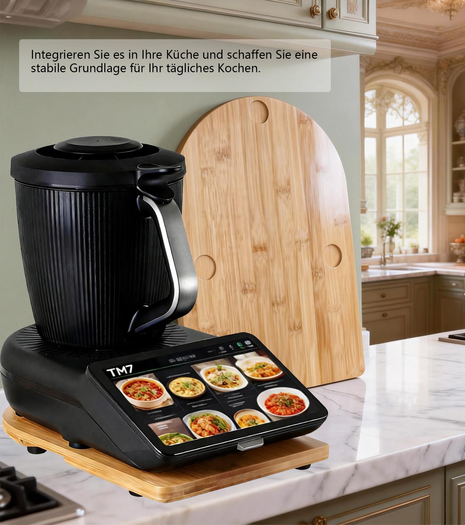 tavola scorrevole Per accessori Bimby TM7 con ruote e piedini in gomma, movimento delicato, robusto e durevole, protegge la piastra di pesatura, per accessori Thermomix tm7 renderà la vostra