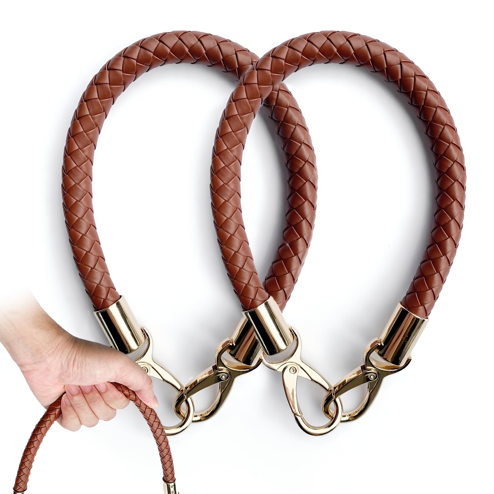 Bogoro 2Pcs Manici per Borsa,Manici in PU Tracolla Cinghie,Manici per Borse  con Lega,Borse Fai Da Te Manico in Pelle,Girevole Fibbie Manici,Ricambio  Cinghie per Manico con Moschettone(Moschettoni) : Amazon.it: Moda