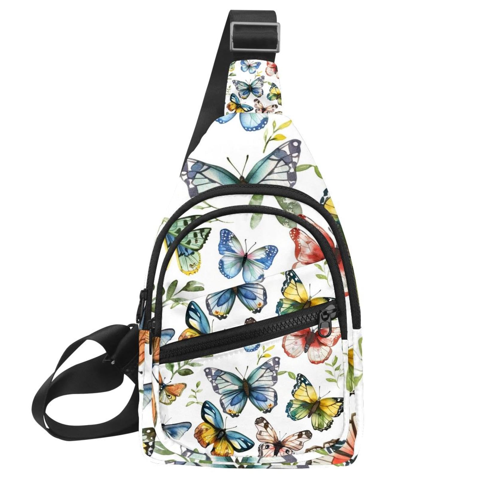 Sac à dos à bandoulière à sangle réglable multicolore pour le sport