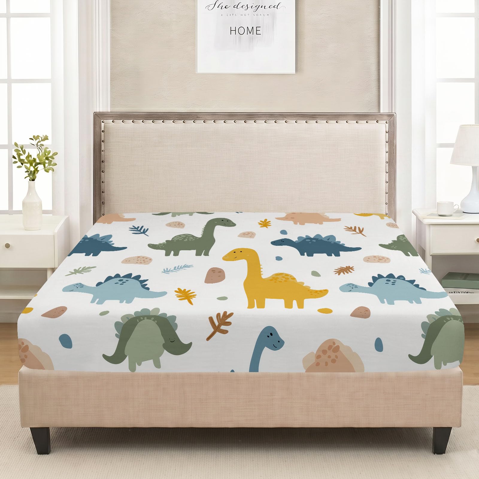 Prześcieradło z gumką Cartoon Animals 160 x 200 cm Pokrowiec na materac