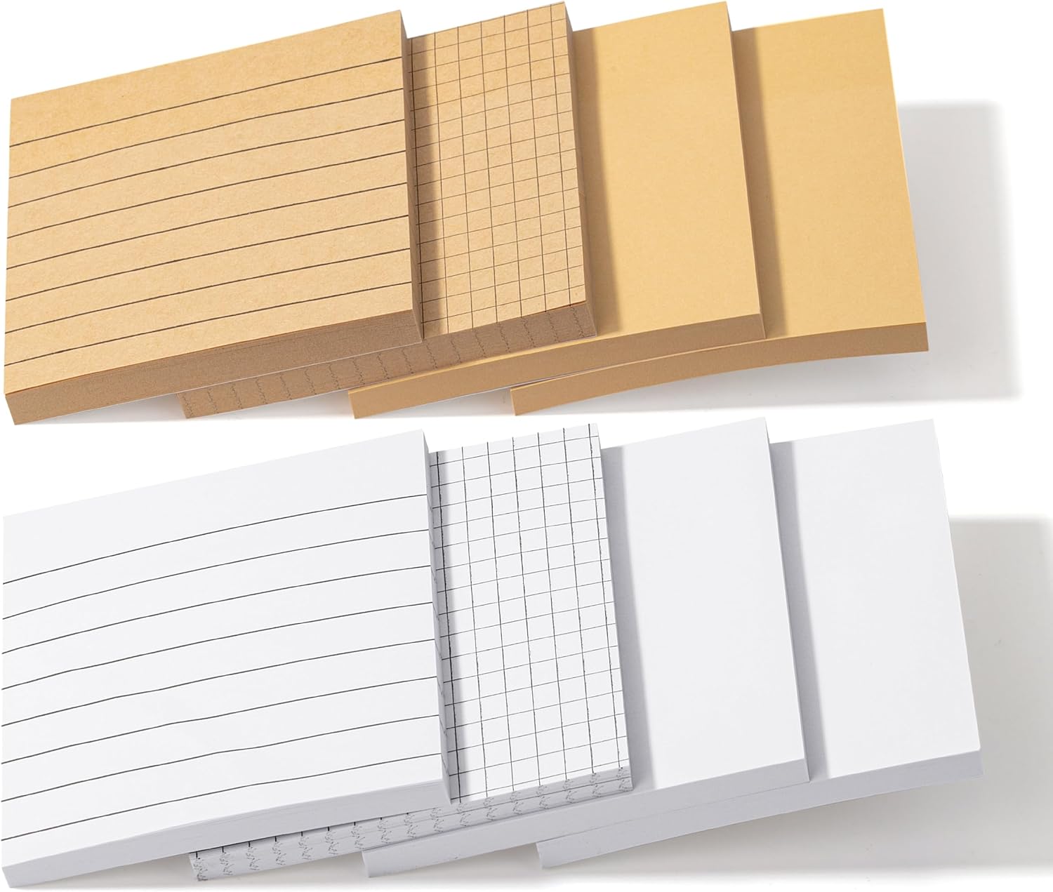 Mr. Pen- Lined Sticky Notes, 3”x3”, 8Pads, 480 Sheets, White & Kraft, Sticky Notes with Lines, Sticky Note, Self-Stick Note Pads - Image 6