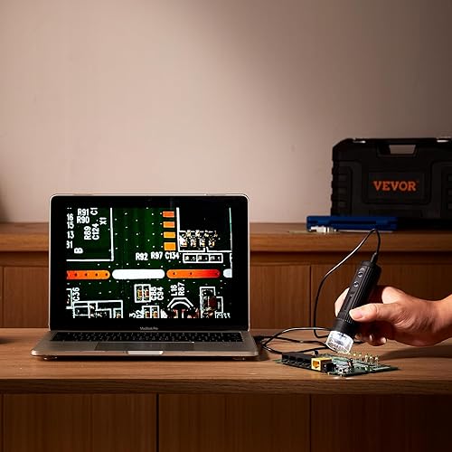 Miniatura 8 de VEVOR Microscopio digital inalámbrico 50X-1000X 1080P HD WiFi portátil mini microscopio de mano con soporte ajustable Microscopio USB Microscopio