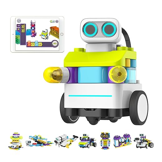 PAI TECHNOLOGY BOTZEES Classic Plus Coding Robots for Kids, Remote Control Robot, 8 in 1 AR STEM Toys for 4+ Years Old Kids (APP Based, iOS, Android and Kindle Fire Compatible)