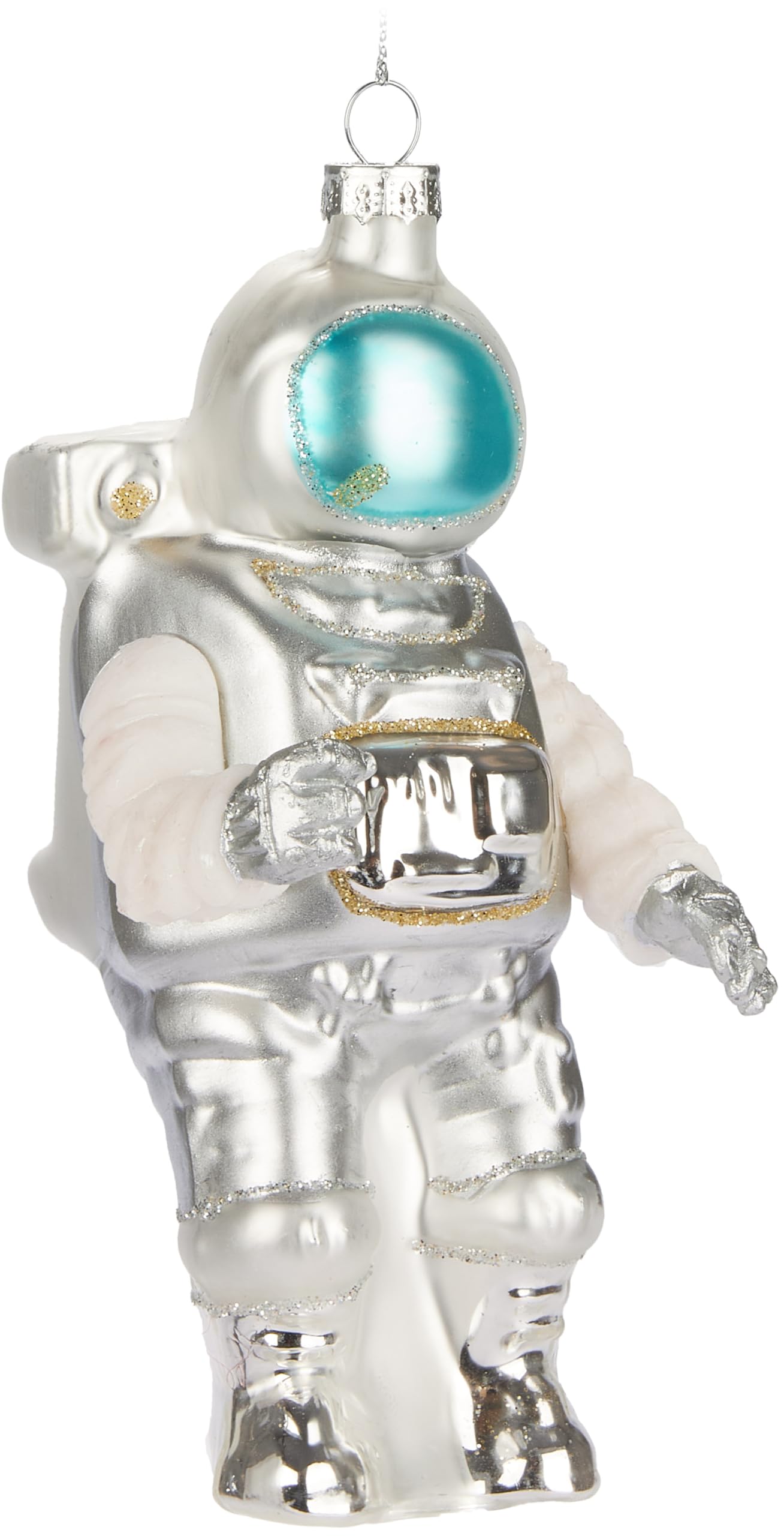 Brubaker Astronaut - Hand-Painted Glass Christmas Bauble - 5.7 Inches (14,5 Cm) Tree Bauble Spaceman - Outer Space Space Space Travel Decoration Christmas - Mouth Blown Christmas Tree Decoration