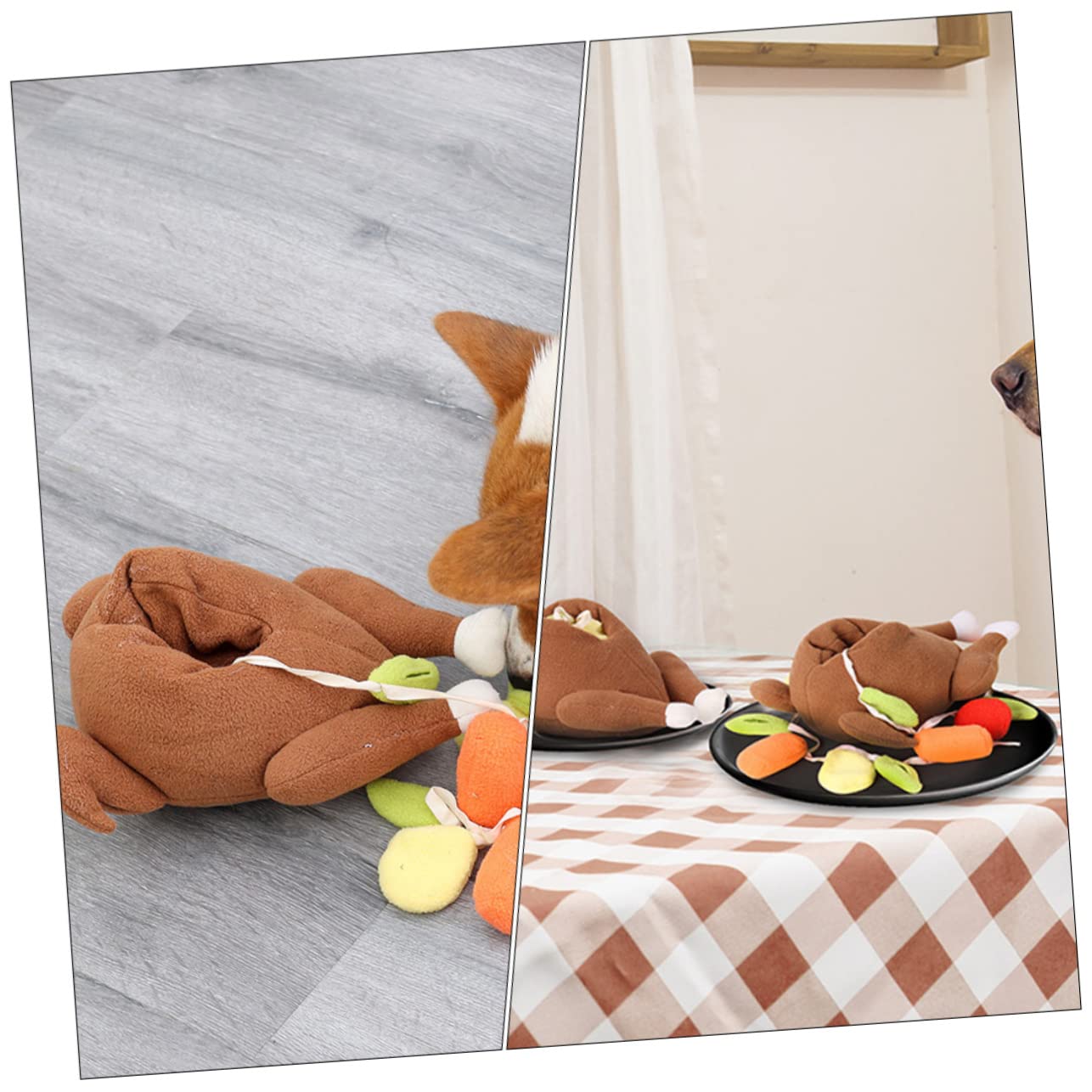 ABOOFAN 3stücke Interaktives Hunde-Spielzeug Im Truthahn-Design Kauspielzeug Für Hunde Geeignet Für Weihnachten Fördert Schnüffeln Emotionale Bindung Langlebig Und Unterhaltsam