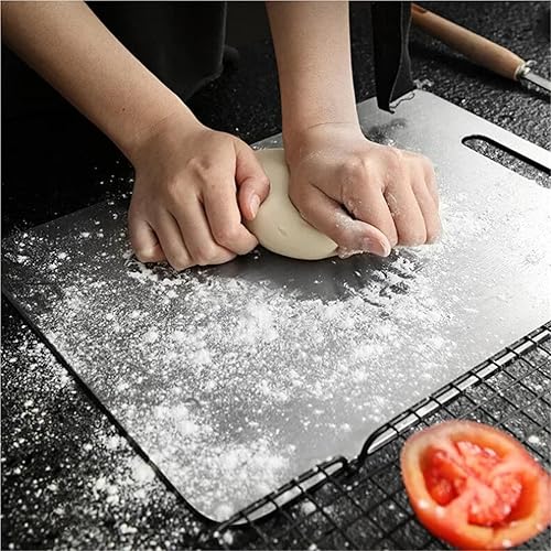 Miniatura 6 de Stainless Steel Cutting Board Thickened Stainless Steel Cutting Board Household Kitchen Kneading Dough(39x28cm)