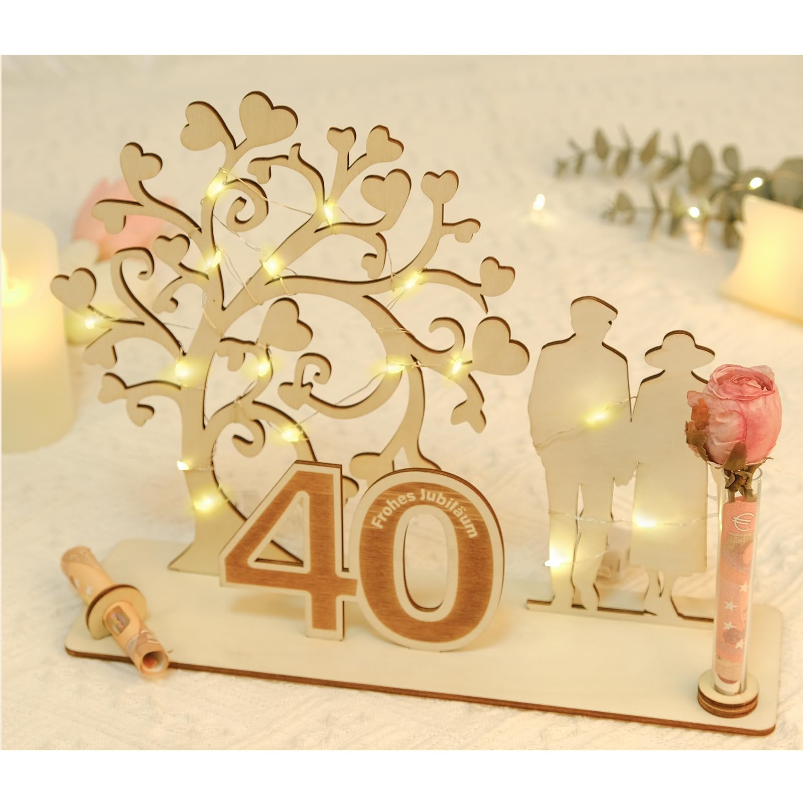 ARTREE Hochzeit Geldgeschenk Holz Geschenke zur Hochzeit