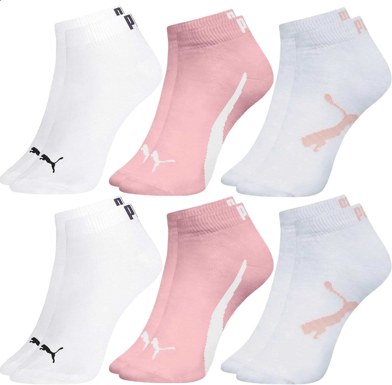 Kit 6 Pares Meia INFANTIL Puma Sapatilha Cano Curto Unissex Juvenil Menino e Menina