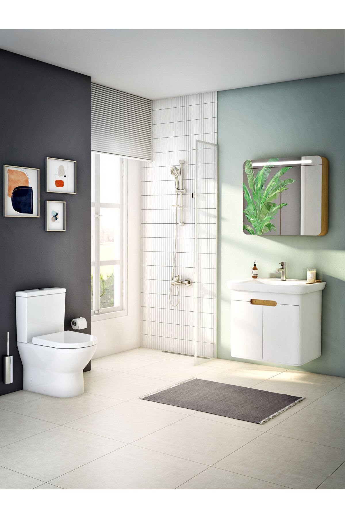 Artema Samba A45680STA 3F Sürgülü El Duşu Takımı, 6 L/Dk Su Akışı, Duvara Monte, Krom
